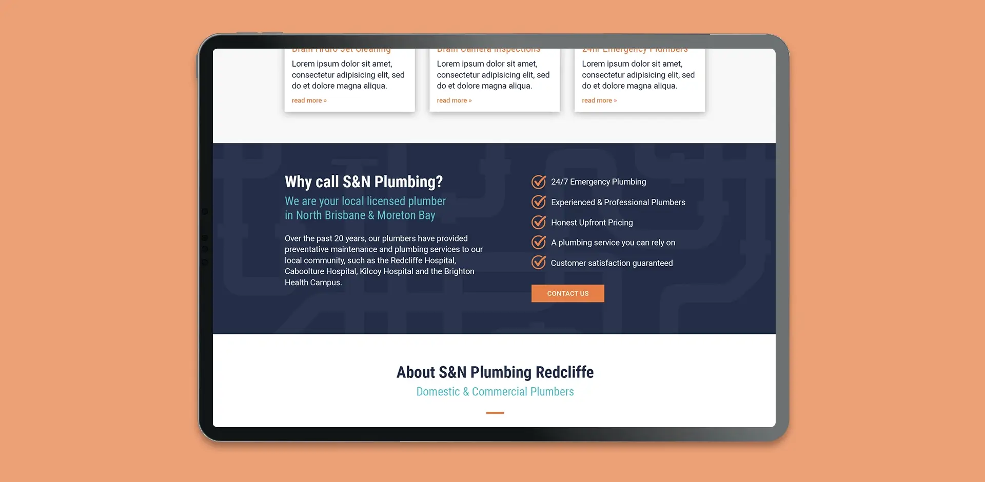 S&N Plumbing - Website