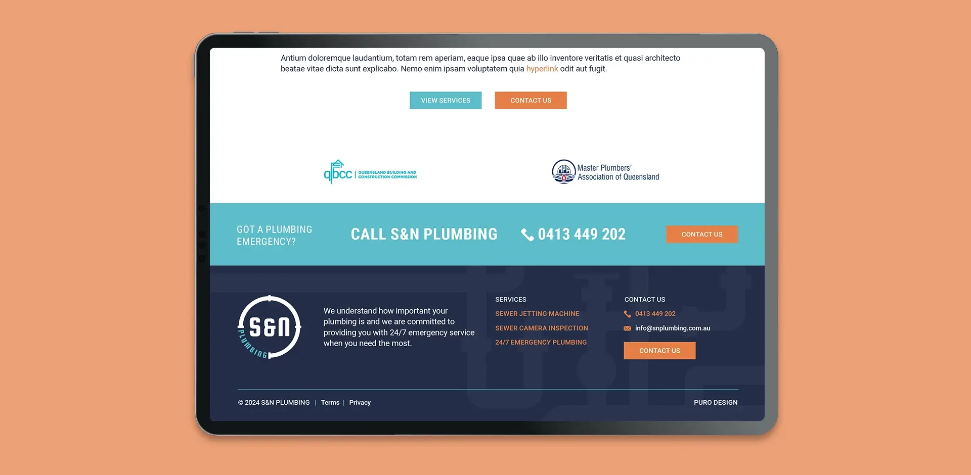 S&N Plumbing - Website